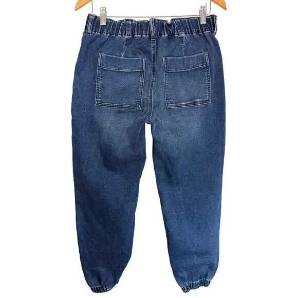 NWT J.Crew Utility Jogger Jeans Signature Stretch Maison Blue Wash Size 28